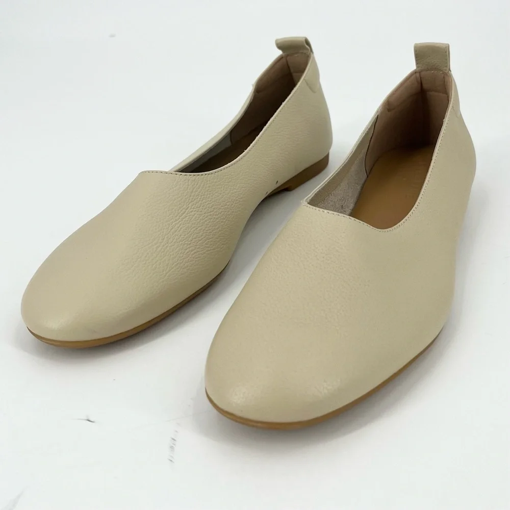 EVERLANE The Italian Leather Day Glove in Cream Flats Slip On Size 7.5 NEW_8
